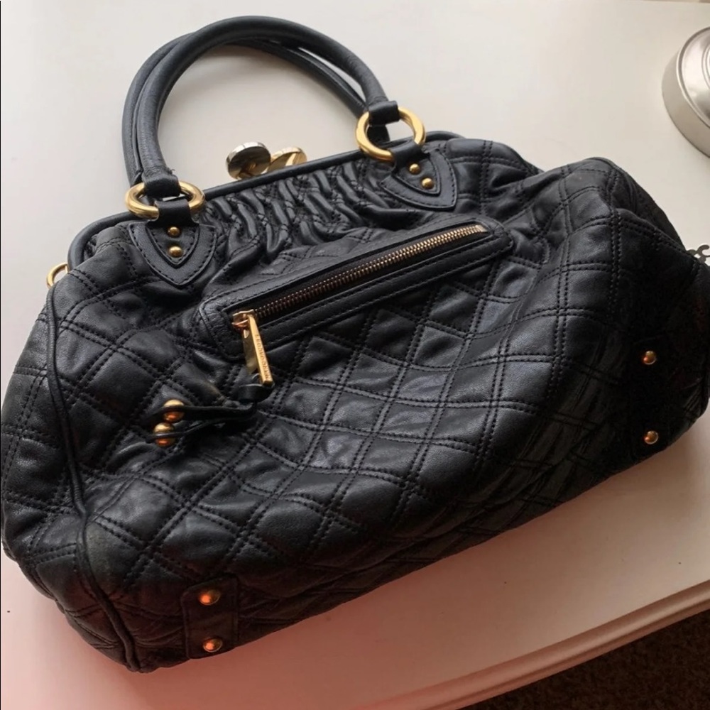 Marc Jacobs Black Leather Stam Bag